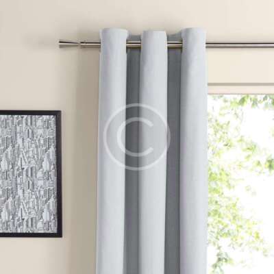 Zen Ecru Plain Eyelet Curtains